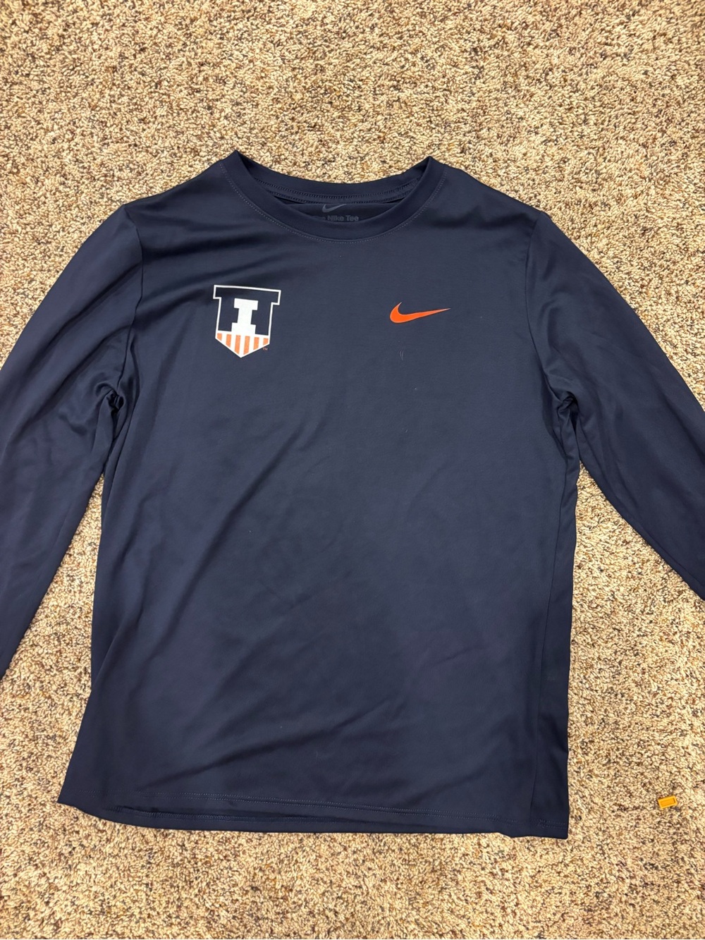 University of Illinois Nike Navy Long Sleeve Performance Tee